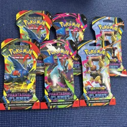 Lot of 6 Pokemon Phantasmal Flames Sleeved Booster Packs Bundle New Sealed - Image 1