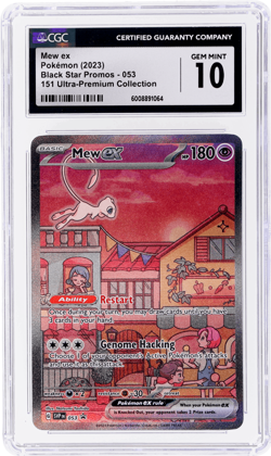 2023 Pokemon Scarlet and Violet Black Star Promo Mew Ex CGC 10 - Image 1