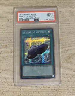 2025 YU-GI-OH! NIKE COLLABORATION #EN001 WINDS OF VICTORY PSA 8 - Image 1