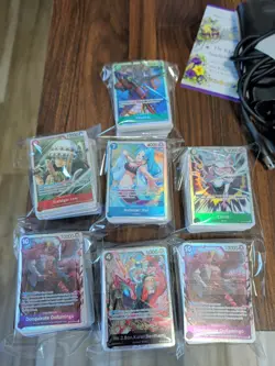 One Piece 14 Bulk 450+ Cards Unplayed NM Srs, Rares, Dons, Leaders - Image 1