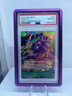 2022 One Piece OP01-121 Romance Dawn Yamato SEC Alt Art - PSA 10 - Image 1