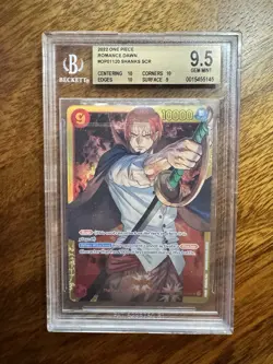 Shanks OP01-120 SEC Romance Dawn One Piece CCG Beckett 9.5 - Image 1