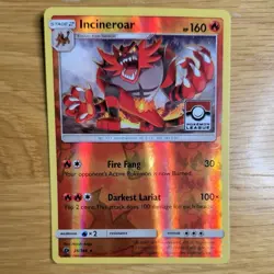 INCINEROAR 26/149 POKEMON CARD (SUN & MOONSET) REVERSE HOLO POKEMON LEAGUE - Image 1