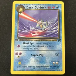 Dark Golduck 37/82 1st Edition Team Rocket Pokemon Card WOTC Uncommon LP - Image 1
