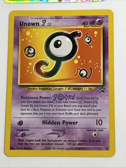 Pokemon TCG WotC Black Star Promo 4 Card Lot Mewtwo Entei Unknown Lunala - Image 4