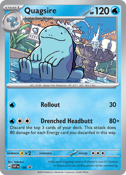 Quagsire SVP 156 Pokemon Promo Card LP Holo - Image 1