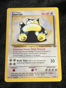 1999 Snorlax 27/64 Non Holo Jungle Set Rare Pokemon Card LP (A1) - Image 1