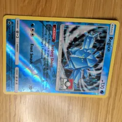 REGICE 28/111 POKEMON CARD (CRIMSON INVASION SET) REVERSE HOLO POKEMON LEAGUE - Image 3