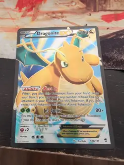 1x Dragonite EX Full Art Holo Rare Card 108/111 XY Furious Fists LP - Image 1