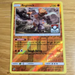 REGIROCK 53/111 POKEMON CARD (CRIMSON INVASION SET) REVERSE HOLO POKEMON LEAGUE - Image 2