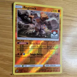 REGIROCK 53/111 POKEMON CARD (CRIMSON INVASION SET) REVERSE HOLO POKEMON LEAGUE - Image 3