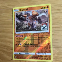 REGIROCK 53/111 POKEMON CARD (CRIMSON INVASION SET) REVERSE HOLO POKEMON LEAGUE - Image 4