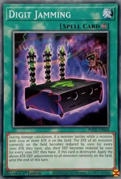 POTE-EN068 DIGIT JAMMING COMMON 1ST EDITION YuGiOh CARD - Image 1