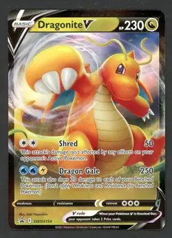 Dragonite V SWSH154 Black Star Promo Ultra Rare Holo Pokemon Card - NM - Image 1