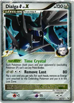 Pokemon TCG Dialga G LV.X Ultra Rare Holo Card 122/127 Platinum HEAVY DMG - Image 1