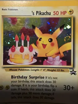 Birthday Pikachu Holo Promo #24 (2000) Pokemon Card - Vintage Collectible - Image 2