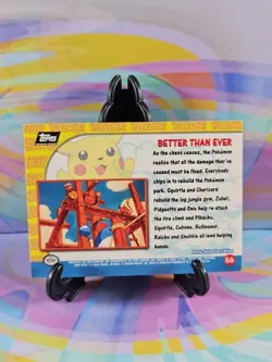 Pokemon Topps Series 1 Card | Pikachu's Vacation "Better Than Ever" #56 - Image 2