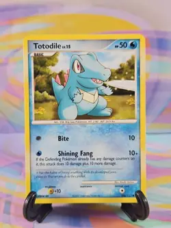 Pokemon TCG Mysterious Treasures Card | Totodile Lv. 15 106/123 Common - Image 1