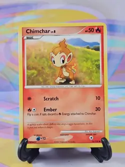 Pokemon TCG Diamond & Pearl Card | Chimchar Lv. 8 76/130 Common - Image 1