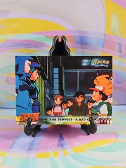 Pokemon Topps Series 1 Card | Mewtwo Strikes Back "The Tempest - A Bad Omen" #15 - Image 1