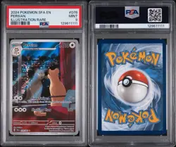 Pokemon Persian TCG Card 078/064 Shrouded Fable Illustration, Rare, PSA 9 Mint - Image 3