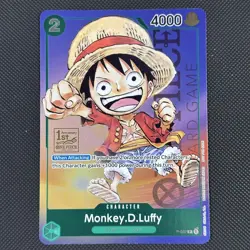 Monkey D Luffy P-037 1st Anniversary Tournament STAMP Promo Holo One Piece Card - Image 1