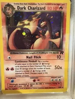 Dark Charizard 4/82 Team Rocket Holo 2000 Pokemon Card Graded PSA 4 - Image 1