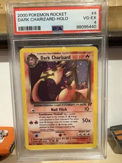 Dark Charizard 4/82 Team Rocket Holo 2000 Pokemon Card Graded PSA 4 - Image 3