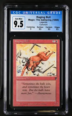 RAGING BULL Legends C CGC 9.5 MTG [Nostalgium] - Image 1