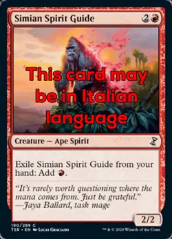 MTG SIMIAN SPIRIT GUIDE EXC - SCIMMIA SPIRITO GUIDA - TSR - MAGIC - Image 1