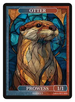 Otter Stained Glass Token Givememana Tokens Magic the Gathering - Image 1