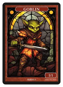 Goblin Stained Glass Token Givememana Tokens Magic the Gathering - Image 1