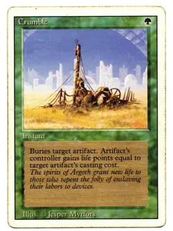 CRUMBLE - REVISED EDITION 1994 MAGIC THE GATHERING MTG - Image 1