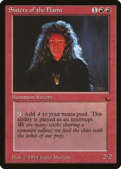 Sisters of the Flame The Dark HEAVILY PLD Red Uncommon MAGIC MTG CARD ABUGames - Image 1