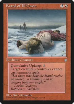 Brand of Ill Omen Ice Age NM Red Rare MAGIC THE GATHERING MTG CARD ABUGames - Image 1
