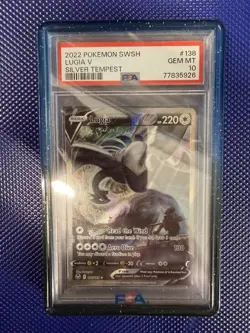 2022 Pokemon Lugia v 186/195 Alt Art Silver Tempest Gem Mint PSA 10 - Image 1