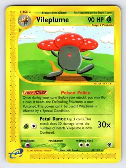 Vileplume 69/165 2002 Expedition Base Set Pokemon Card Vintage WOTC Rare - Lp - Image 1