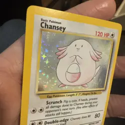 Chansey 3/102 Pokemon TCG WOTC Base Set Holo LP - Image 5