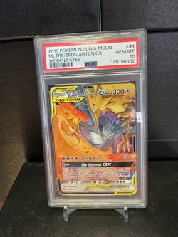 PSA 10 Moltres & Zapdos & Articuno GX 44/68 Pokemon Sun & Moon Hidden Fates Holo - Image 3