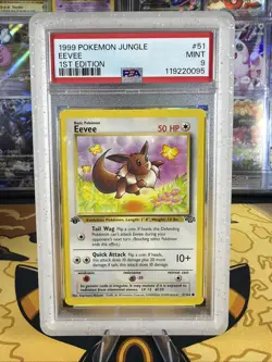 1999 Eevee Pokemon Jungle 1st Edition #51 - PSA 9 MINT - Image 1