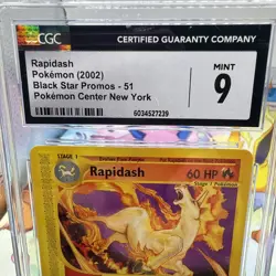 Rapidash CGC 9 Pokemon Center NY 51/53 Pokemon TCG WOTC Promo - Image 2