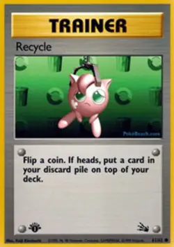 Heavily Played, English Pokemon Regular Recycle - 61/62 - Common - 1st Edition F - Image 1