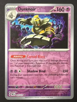 Pokemon TCG Dusknoir 037/131 Sv: Prismatic Evolutions Reverse Holo Rare NM - Image 1