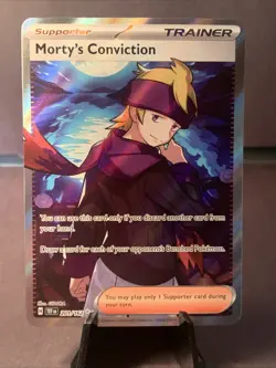 Pokemon TCG Morty's Conviction Ultra Rare Holo SV05: Temporal Forces 201/162 NM - Image 1