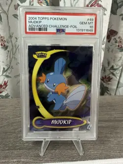 2004 TOPPS POKEMON ADVANCED CHALLENGE #49 MUDKIP FOIL PSA 10 - Image 1