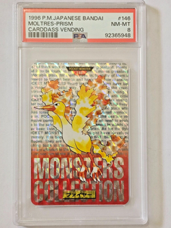 PSA 8 MOLTRES-PRISM #146 Pokemon Japan (1996 BANDAI CARDDASS VENDING) - Image 1