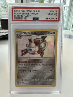 Magnezone-Holo 2019 Pokemon Sun & Moon Hidden Fates #SV29 Hidden Fates PSA 10 - Image 1