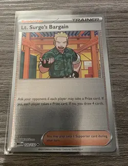 Pokemon TCG Lt. Surge's Bargain 120/132 Mega Evolution Reverse Holo Rare - Image 1