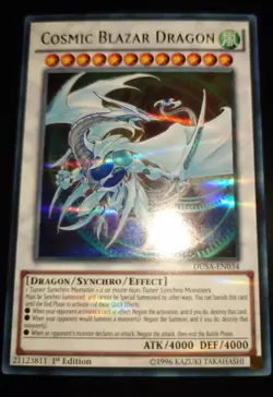 Cosmic Blazar Dragon DUSA-EN034 Ultra Rare Near Mint 1st Edition Yugioh - Image 1