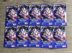 One Piece OP14 The Azure Sea’s Seven Sleeved Booster Pack LOT of 10 NEW SEALED - Image 1